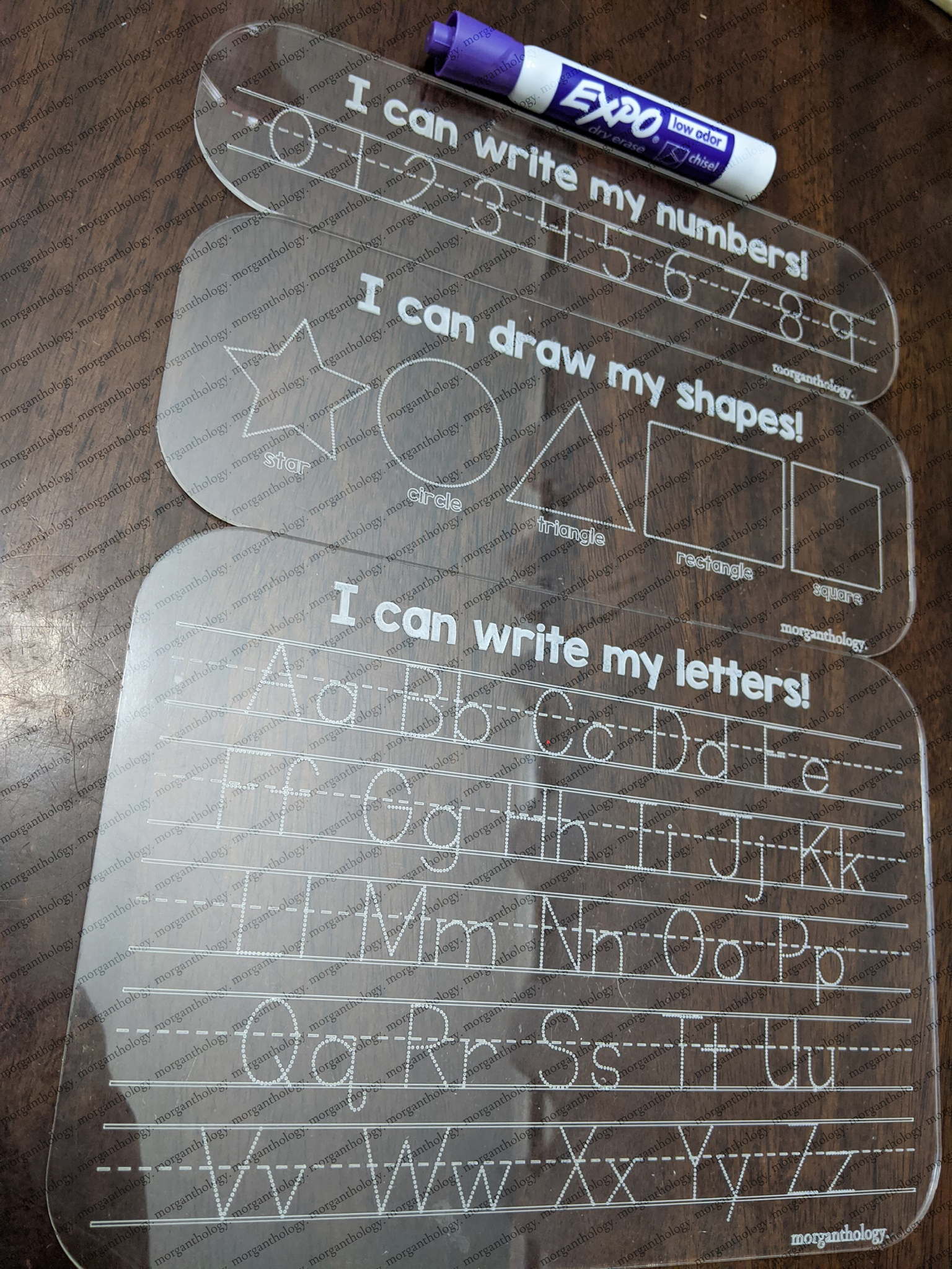 Dry Erase Letter Number and Name Tracing Board
